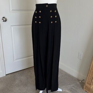 Pleated High waist wide legged trousers